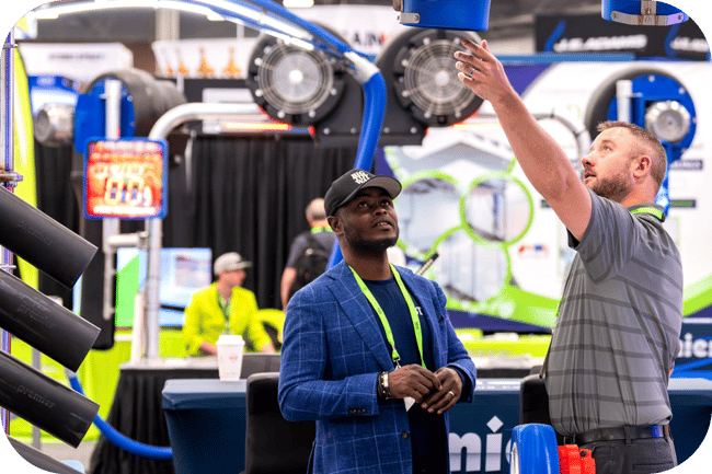 Car wash professionals talking at The Car Wash Show