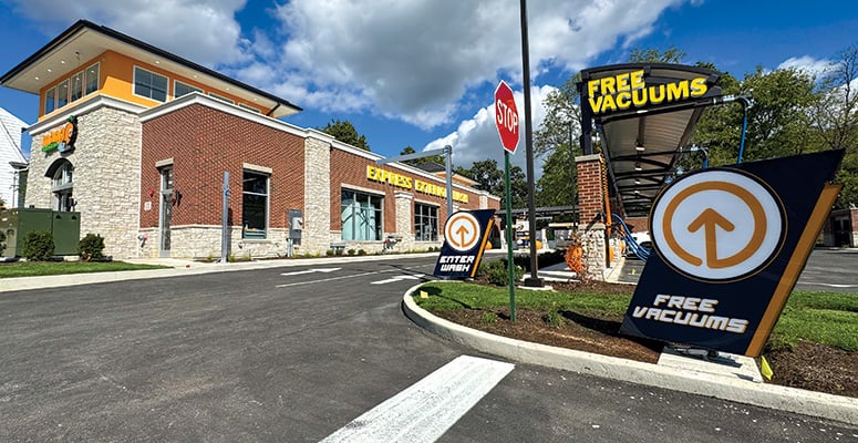 Macgo Car Wash signage and vehicle entry